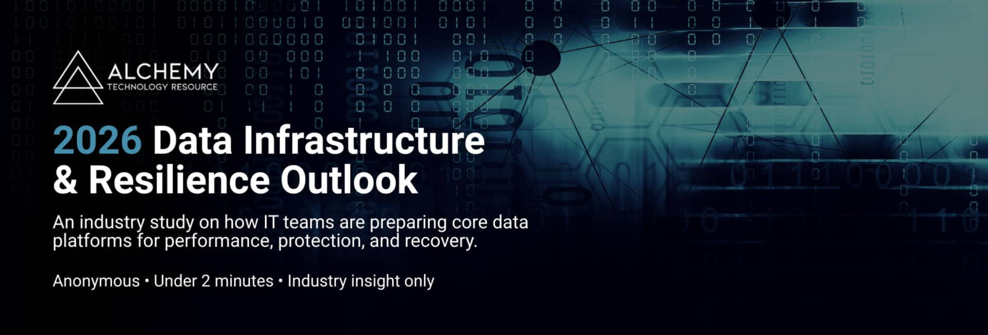 Abstract technology background representing data infrastructure and resilience planning for 2026